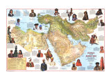 Peoples Of The Middle East Map 1972 Side 1 Foto