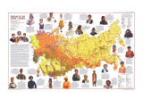Peoples of the Soviet Union Map, 1976