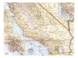 Southern California Map 1966 Affiches