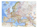 Europe Map 1962 Art