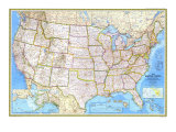 Americas Federal Lands Map 1982 Affiches