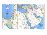 Middle East Map 1978 Poster