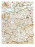 Germany Map 1959 Prints