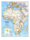 Africa Map 1990 Foto