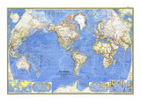 World Map 1965 Posters