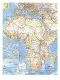 Africa Map 1960 Prints