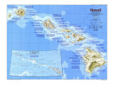 Hawaii Map 1983 Side 1 Prints