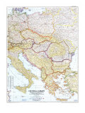 Central Europe Map 1951 Posters