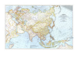 Asia, And Adjacent Areas Map 1942 Prints