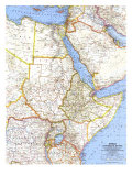 Africa, Countries Of The Nile Map 1963 Poster