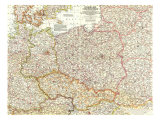 Poland And Czechoslovakia Map 1958 Prints
