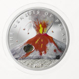 Genuine volcanic rock embedded in a coin from Palau Photographic Print by Mark Thiessen