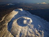 Twin craters atop Krasheninnikov Volcano Photographic Print by Michael Melford