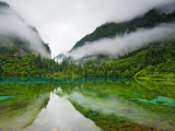 Mist Rolling over Five Colored Lake at Dawn Photographic Print by Michael S. Yamashita