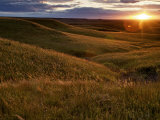 Sunset over the Kansas prairie Lámina fotográfica por Jim Richardson