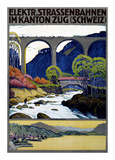 Elekktr Strassenbahnen im Kanton Zug Posters by Ernst Emil Schlatter