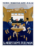 Nord-Wagons Lits-PLM Posters by Jean-raoul Naurac