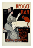 Red Cat Bar Poster by Georges Rogier