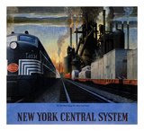 New York Central System, Along the Water Level Route Prints by Leslie Ragan