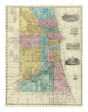 Guide Map of Chicago, c.1869 Poster by Rufus Blanchard