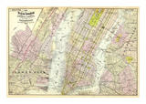 New York, Brooklyn, Jersey City, c.1891 Prints by Frederick W. Beers