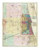Map of Chicago and Environs, c.1869 Plakat av Rufus Blanchard Map of Chicago and Environs, c.1869 Plakat av Rufus Blanchard