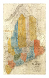 Map of Maine, c.1843 Prints by W. Anson