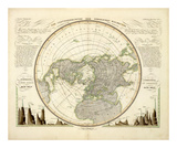 Die Isothermkurven Der Nordlichen Halbkugel, c.1838 Plakater av Heinrich Berghaus