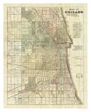 Map of Chicago, c.1857 Plakater av Rufus Blanchard Map of Chicago, c.1857 Plakater av Rufus Blanchard