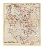 California: San Mateo, Santa Cruz, Santa Clara, Alameda, and Contra Costa Counties, c.1896 Plakater av George W. Blum California: San Mateo, Santa Cruz, Santa Clara, Alameda, and Contra Costa Counties, c.1896 Plakater av George W. Blum