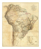 South America, c.1814 Affiches par Aaron Arrowsmith