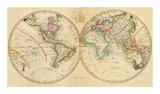 Map of the World, c.1820 Prints by John Melish