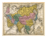Map of Asia, c.1839 Prints by Samuel Augustus Mitchell