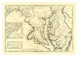 State of Maryland, c.1795 Poster von Mathew Carey