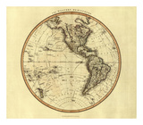 Western Hemisphere, c.1799 Poster by John Cary