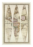 Globo Terrestre I, c.1792 Posters by Giovanni Maria Cassini