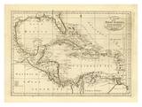 Chart of the West Indies, c.1811 Lámina por Mathew Carey