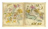 The Constellations in October - March, c.1835 Poster av Elijah H. Burritt