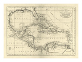 Chart of the West Indies, c.1795 Prints by Mathew Carey