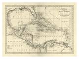 Chart of the West Indies, c.1795 Poster von Mathew Carey