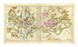 The Constellations in April - September, c.1835 Posters av Elijah H. Burritt