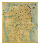 The Chevalier Map of San Francisco, c.1911 Prints by August Chevalier