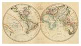 Map of the World, c.1820 Posters by John Melish