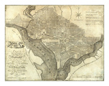Plan of the City of Washington, c.1795 Poster von John Reid