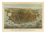 San Francisco Birds Eye View, c.1878 Prints by Charles R. Parsons