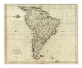 Map of South America, c.1796 Poster von John Reid