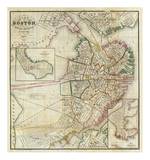 Plan of Boston Comprising a Part of Charlestown and Cambridge, c.1846 Print by George G. Smith