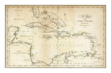 Map of the West Indies, c.1794 Prints by Jedidiah Morse