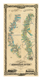 Chart of The Lower Mississippi River, c.1858 Prints by B. M. Norman