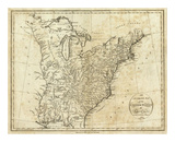 Map of the United States of America, c.1796 Prints by John Reid